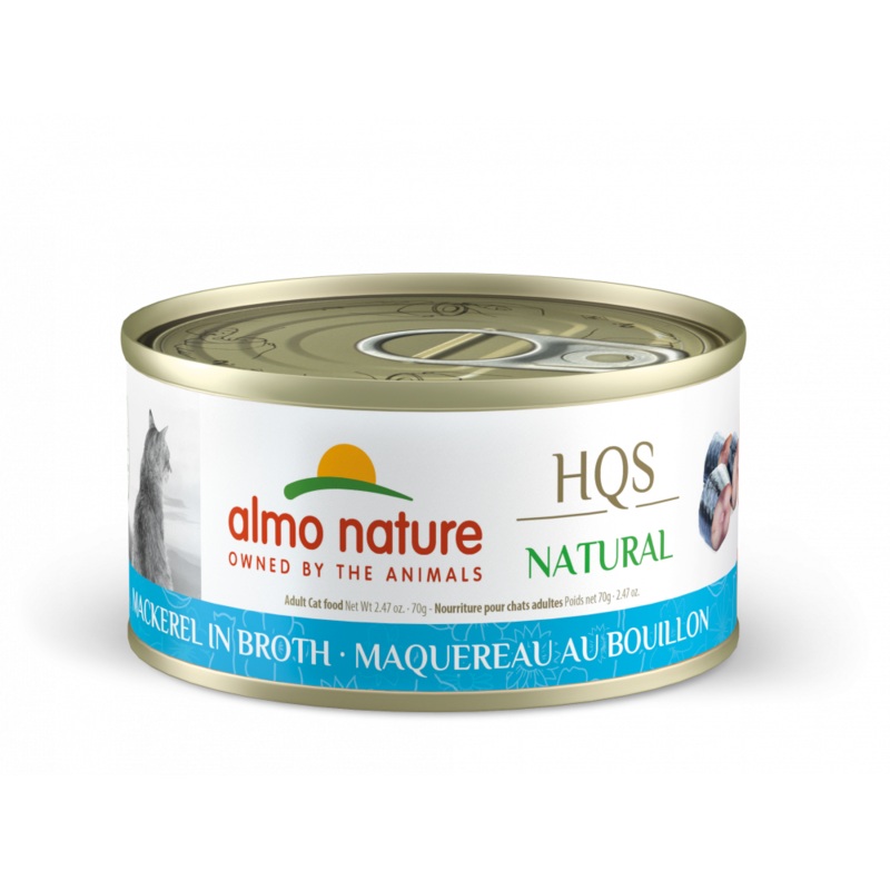 Almo Nature HQS Natural Cat Grain Free Additive Free Mackerel Canned Cat Food