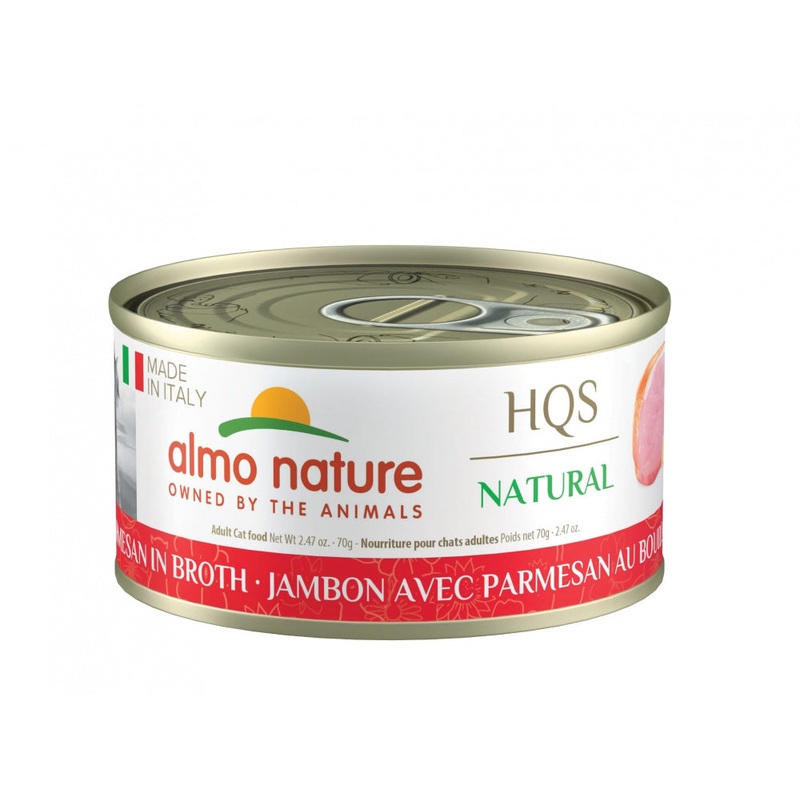 Almo Nature HQS Natural Cat Grain Free Ham with Parmesan Canned Cat Food