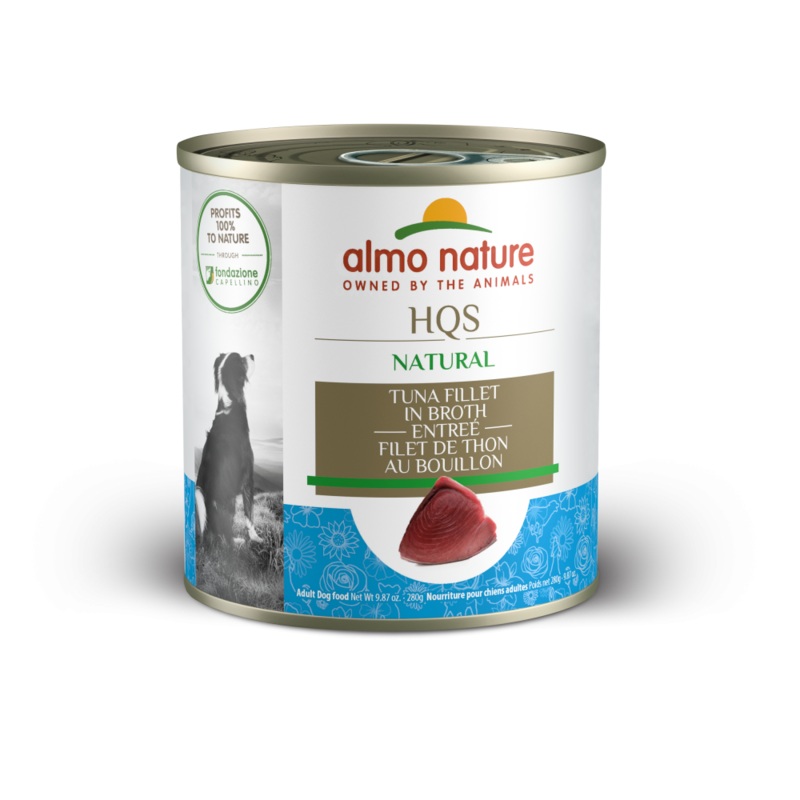 Almo Nature HQS Natural Dog Additive Free Tuna Fillet Canned Dog Food