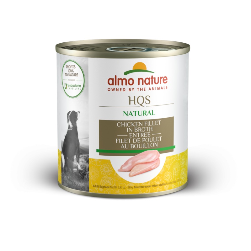 Almo Nature HQS Natural Dog Grain Free Additive Free Chicken Fillet Canned Dog Food