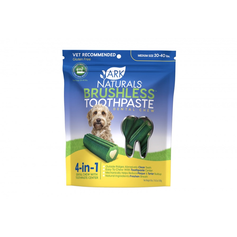 Ark Naturals Brushless-Toothpaste Medium Dog Treats