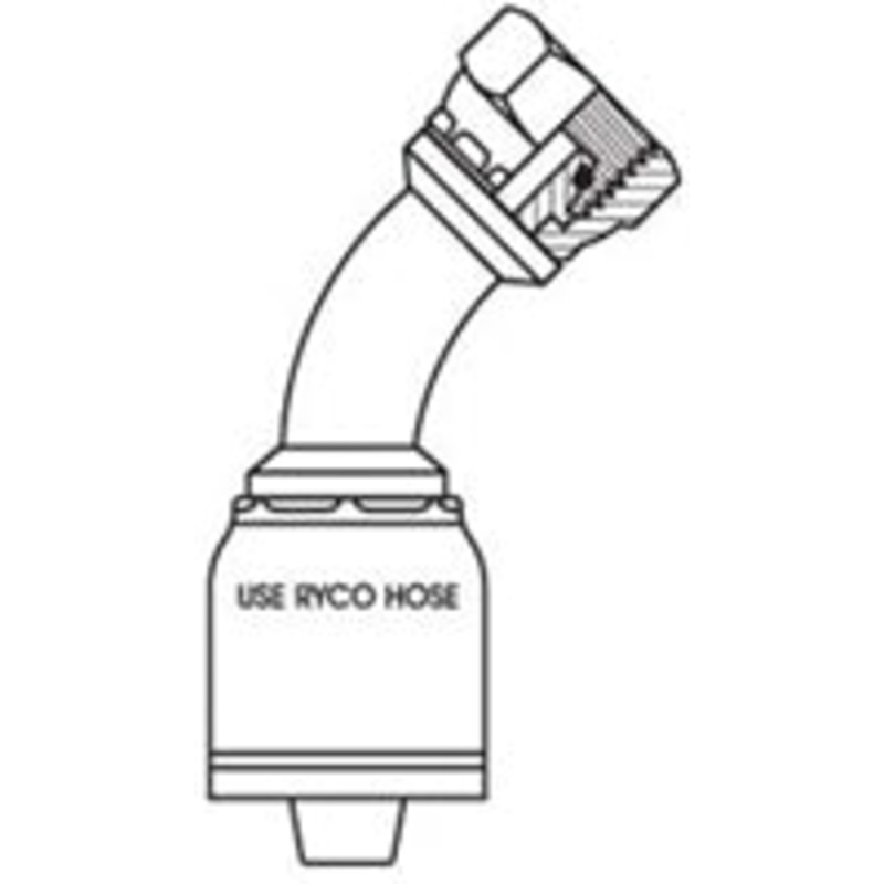 DKOS FEMALE 24 CONE 45 DEGREE BEND