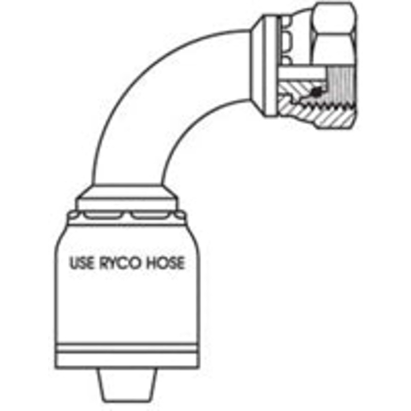 DKOS FEMALE 24 CONE 90 DEGREE BEND