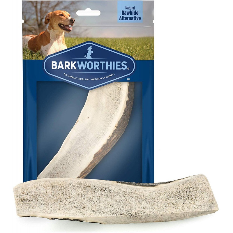 Barkworthies Split Elk Antler Dog Chew for Large Breed Dogs