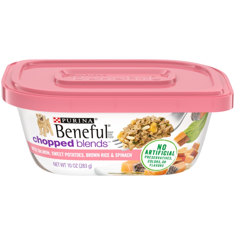 Beneful Chopped Blends With Salmon, Sweet Potatoes, Brown Rice & Spinach Wet Dog Food Tubs