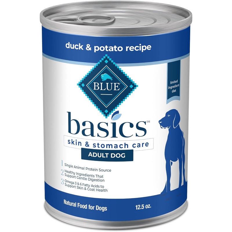 Blue Buffalo Basics Skin & Stomach Care Adult Grain-Free Duck & Potato Recipe Wet Dog Food