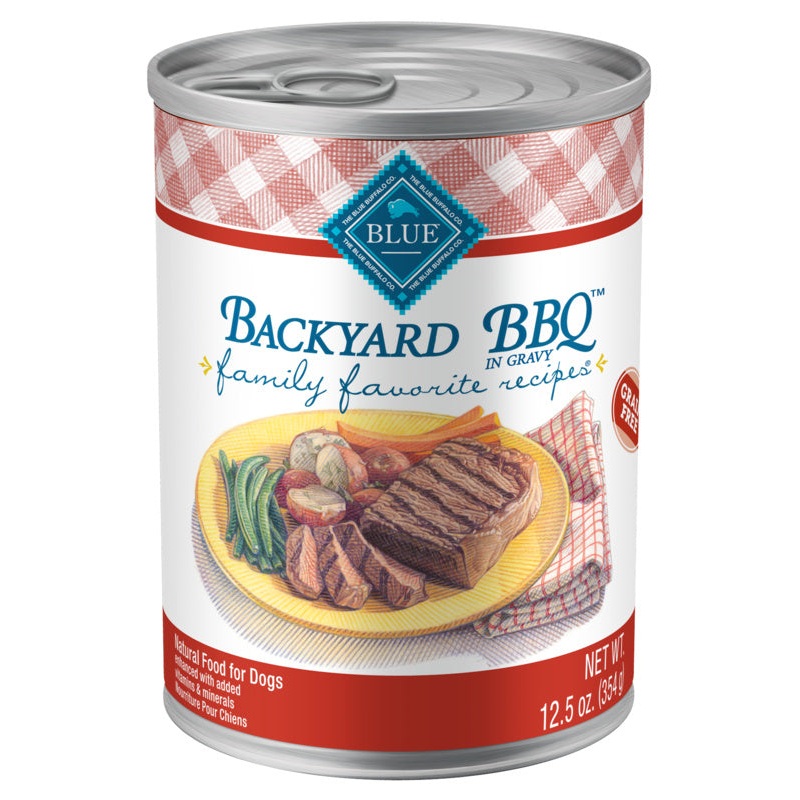 Blue Buffalo Family Favorite Recipes Backyard BBQ Canned Dog Food