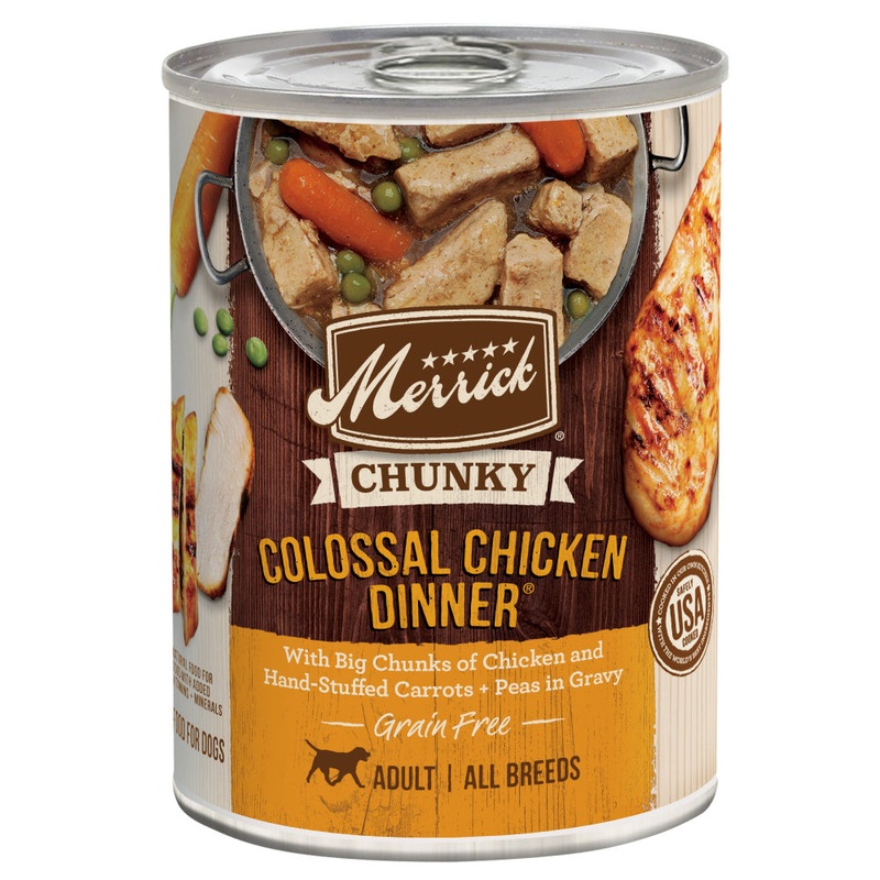Merrick Chunky Grain-Free Wet Dog Food Colossal Chicken Dinner