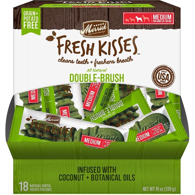 Merrick Fresh Kisses Grain Free Coconut Oil & Botanicals Medium Dog Treat Box