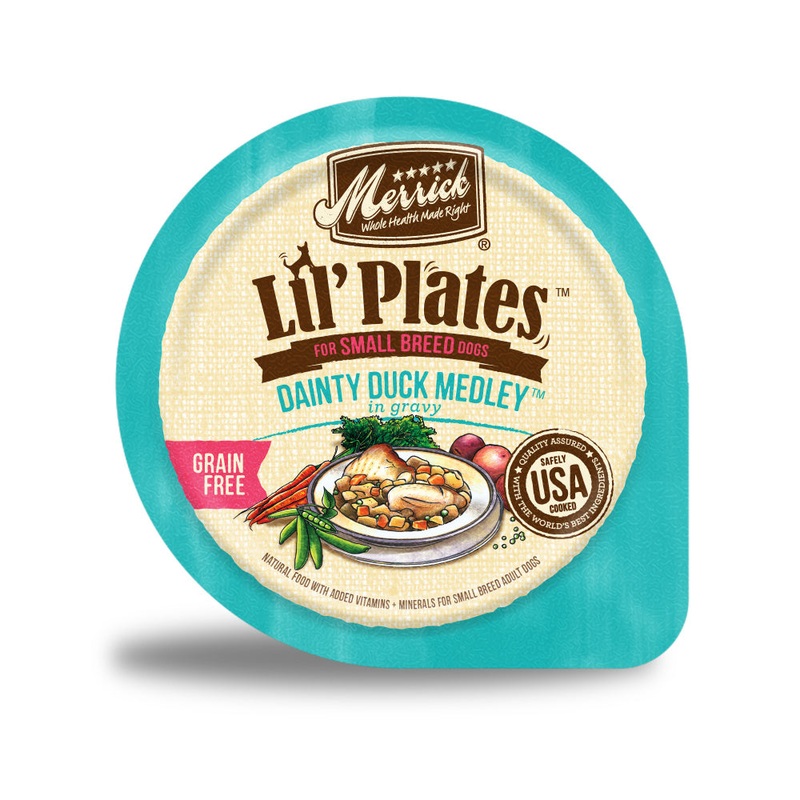 Merrick Lil’ Plates Grain-Free Small Breed Wet Dog Food Dainty Duck Medley