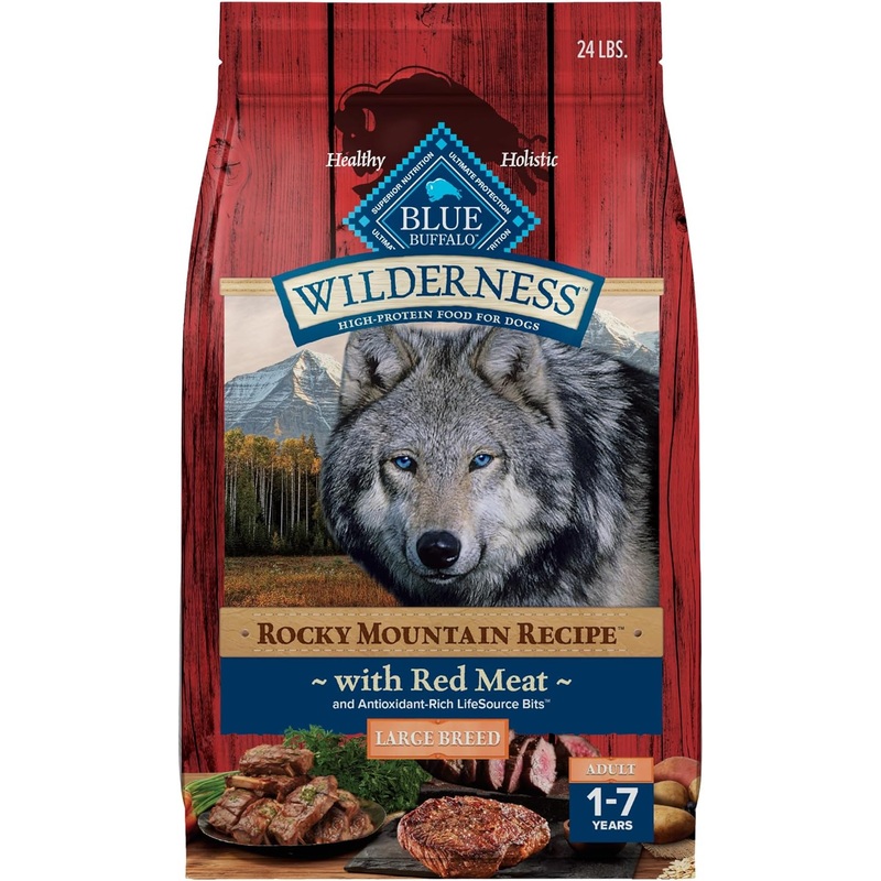 Blue Buffalo Wilderness Red Meat & Grains Rocky Mountain Recipe High-Protein Large Breed Adult Dry Dog Food