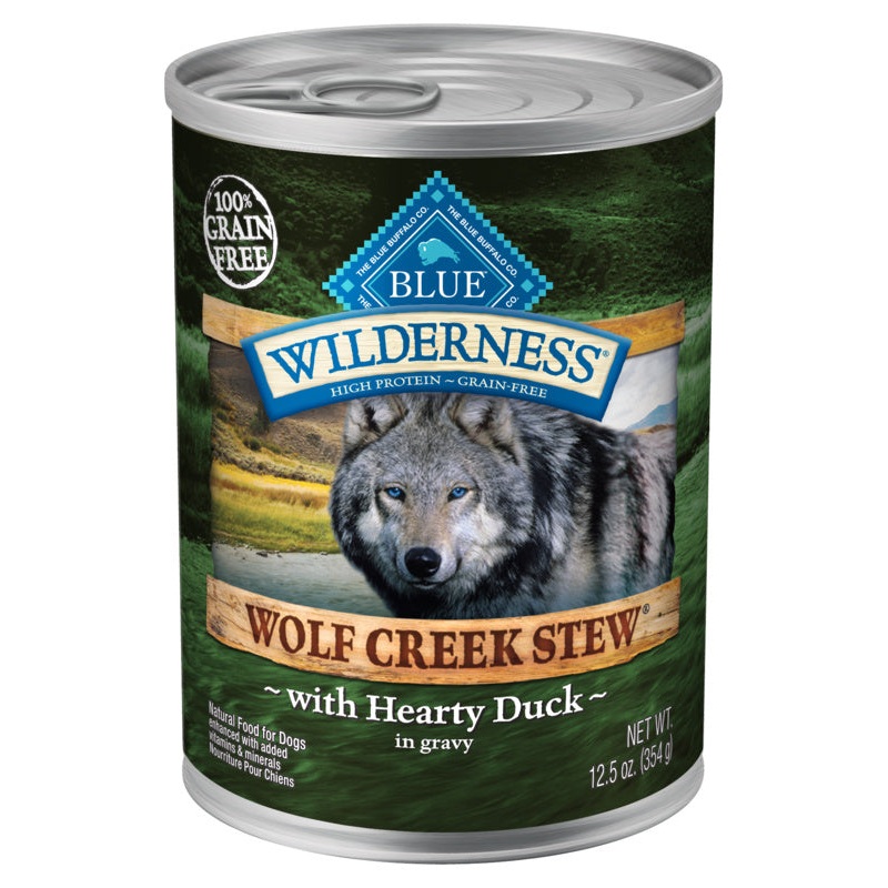 Blue Buffalo Wilderness Wolf Creek Stew Hearty Duck Stew Grain-Free Adult Canned Dog Food
