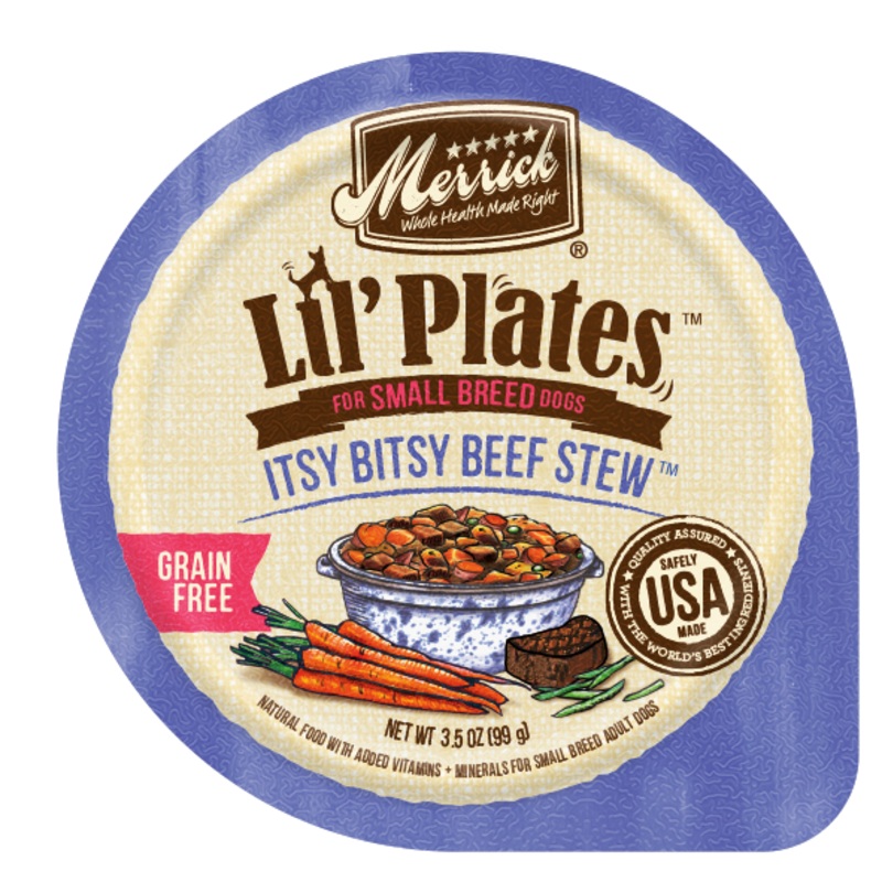 Merrick Lil’ Plates Grain-Free Small Breed Wet Dog Food Itsy Bitsy Beef Stew