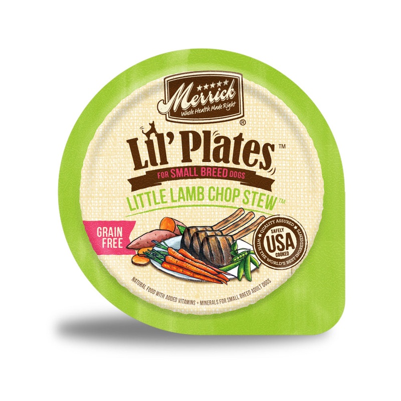Merrick Lil’ Plates Grain-Free Small Breed Wet Dog Food Little Lamb Chop Stew