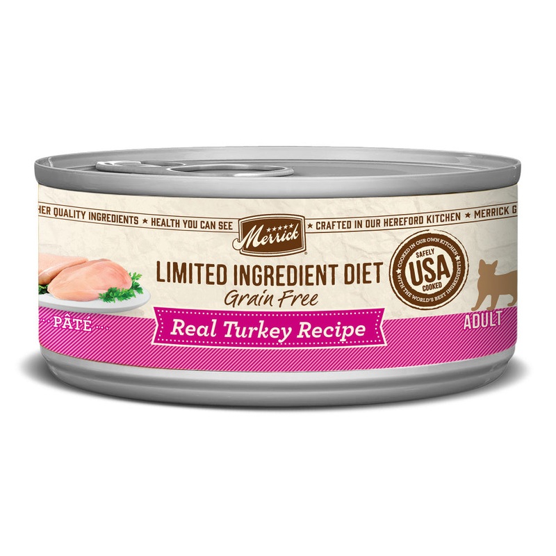 Merrick Limited Ingredient Diet Grain-Free Real Turkey Pate Recipe Canned Cat Food, 5-oz, case of 24