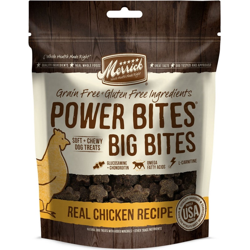 Merrick Power Bites Big Bites Real Chicken Dog Treats