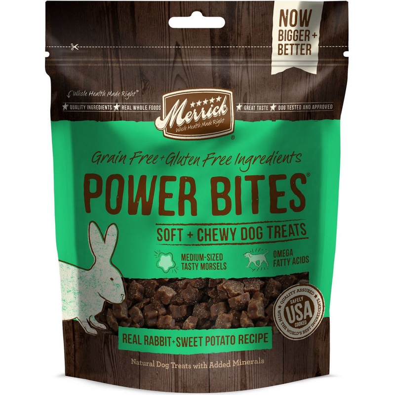 Merrick Power Bites Grain Free Rabbit Recipe Dog Treats
