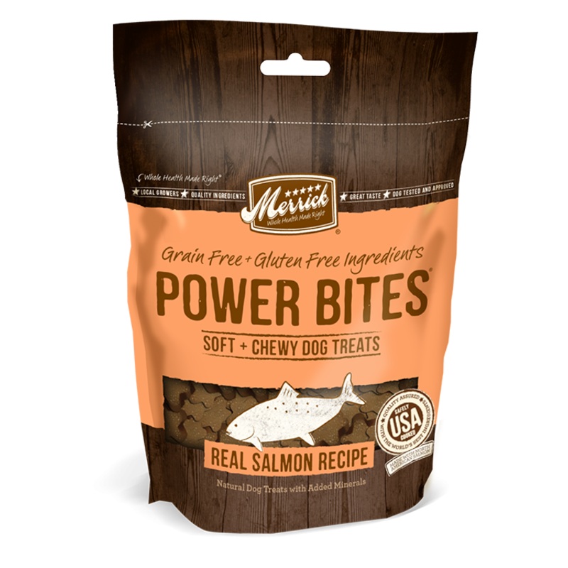 Merrick Power Bites Grain Free Salmon Dog Treats