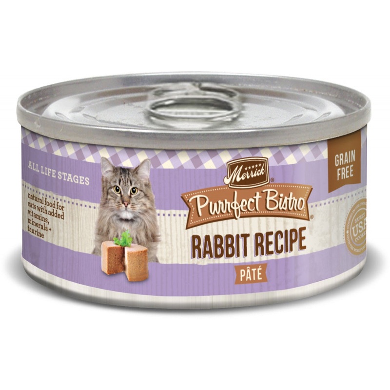 Merrick Purrfect Bistro Rabbit Pate Grain-Free Canned Cat Food