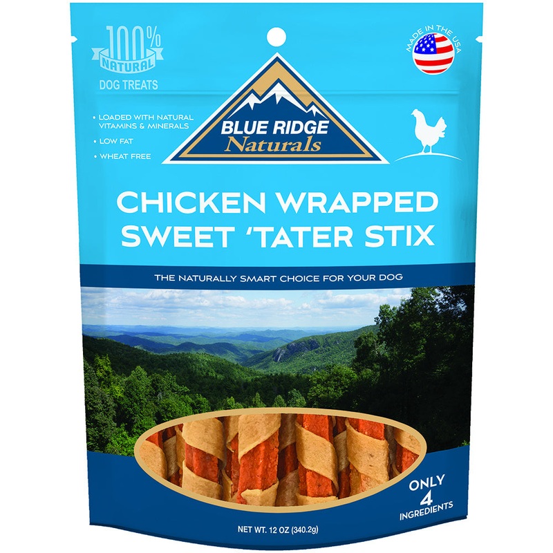 Blue Ridge Naturals Chicken Wrapped Sweet ‘Tater Stix Dog Treats