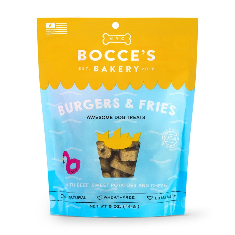 Bocce’s Bakery Burgers & Fries Recipe Biscuit Dog Treats
