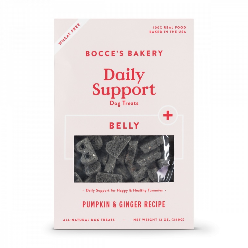 Bocce’s Bakery Daily Support Pumpkin & Ginger Recipe Functional Belly Biscuit Dog Treats