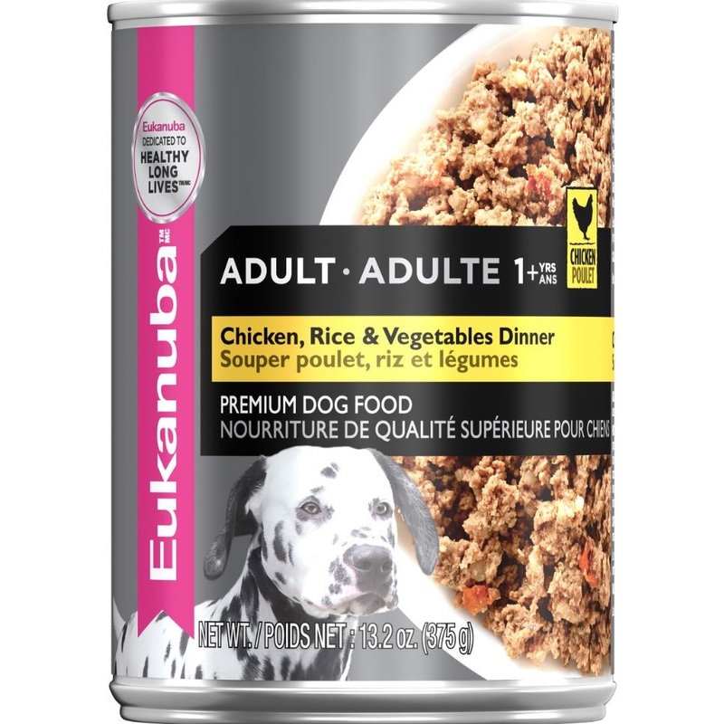 Eukanuba Adult Chicken, Rice & Vegetables Dinner Canned Dog Food, 13.2-oz, case of 12