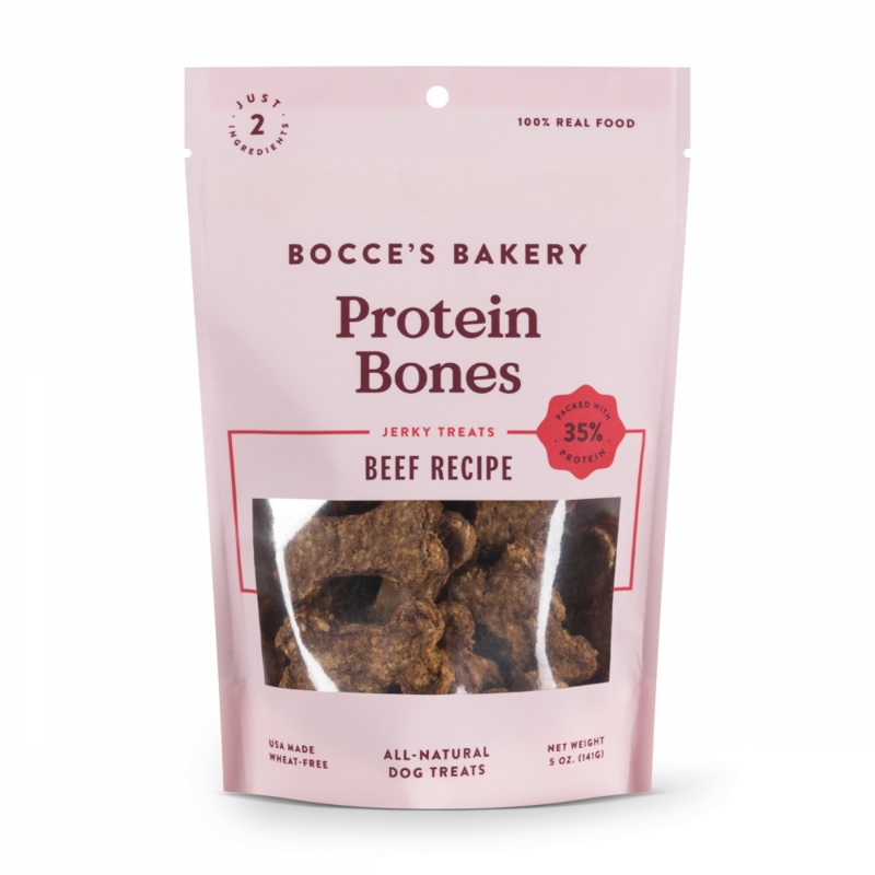 Bocce’s Bakery Protein Bones Beef Recipe Jerky Dog Treats