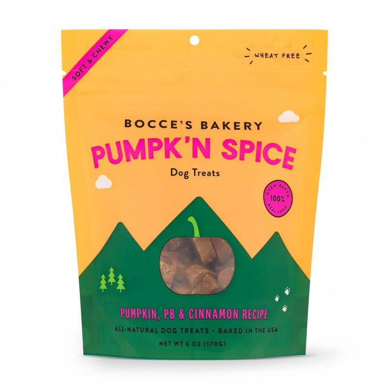 Bocce’s Bakery Pumpk’n Spice Soft & Chewy  Dog Treats