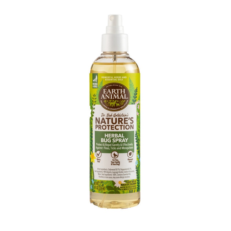 Earth Animal Nature’s Protection Flea & Tick Prevention Herbal Bug Spray for Dogs & People
