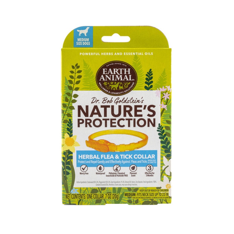 Earth Animal Nature’s Protection Flea & Tick Prevention Herbal Collar for Medium Dogs