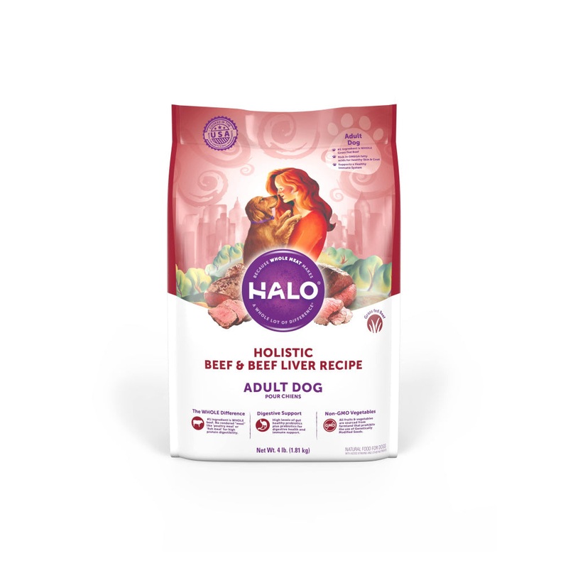 Halo Halo Adult Dog Holistic Beef & Beef Liver Recipe Dog Food