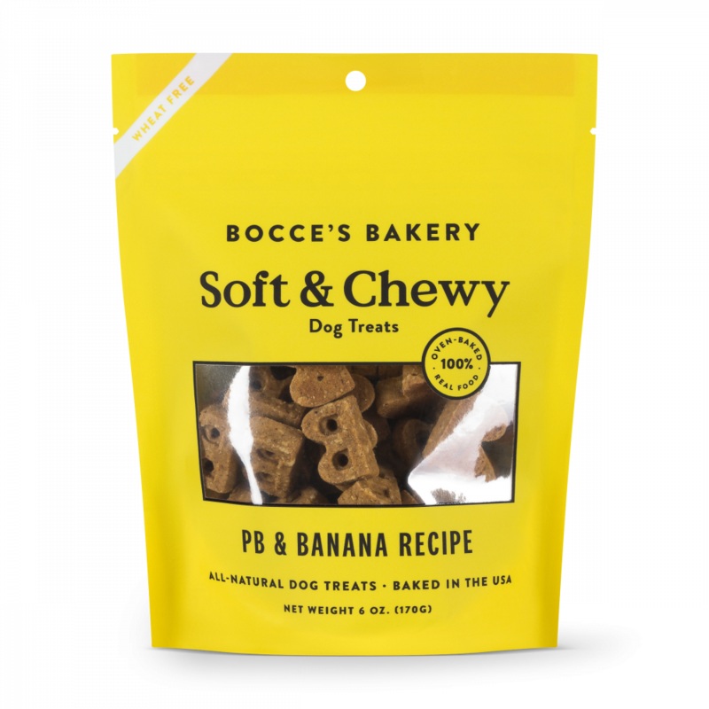 Bocce’s Bakery Soft & Chewy Peanut Butter & Banana Recipe Dog Treats