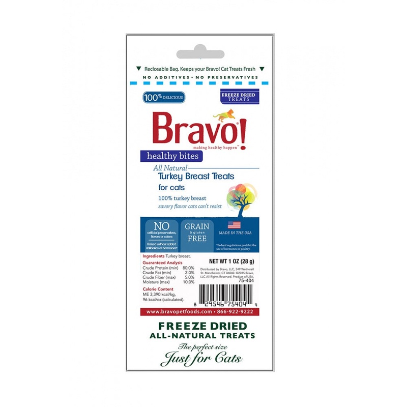 Bravo! Healthy Medley Grain Free Turkey Freeze-Dried Cat Treats
