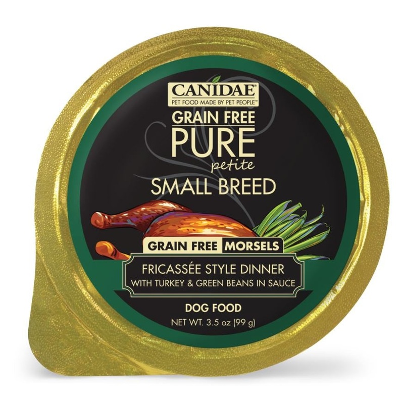 Canidae Grain Free PURE Petite Small Breed Fricassee Style Dinner Morsels with Turkey and Green Beans in Sauce Wet Dog Food