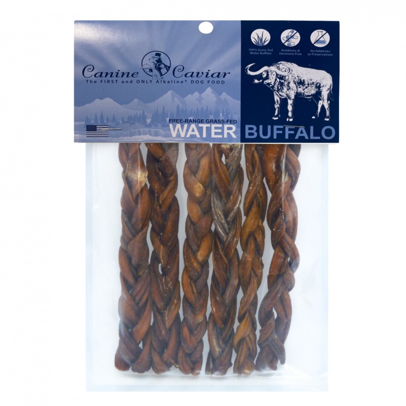 Canine Caviar Buffalo Braided Stix Dog Treats