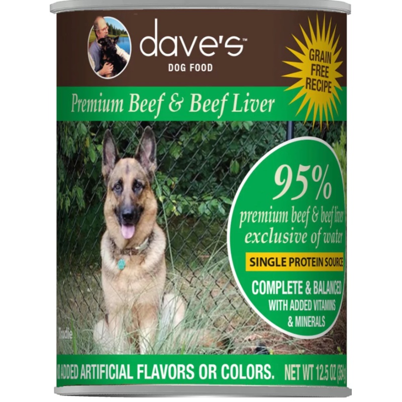 Dave’s 95% Premium Beef & Beef Liver Recipe Canned Dog Food