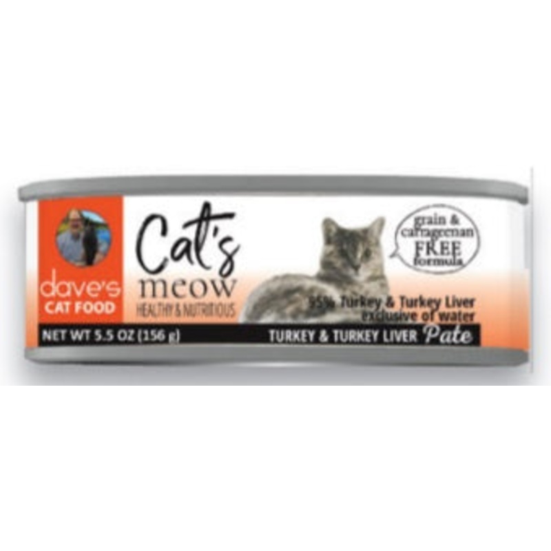 Dave’s 95% Turkey and Turkey Liver Pate Formula Canned Cat Food
