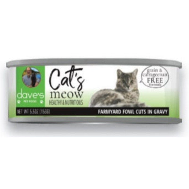 Dave’s Pet Food Grain Free Cats Meow Farmyard Fowl Canned Cat Food