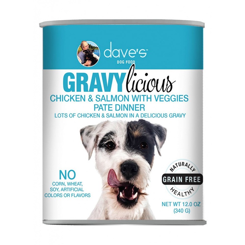 Dave’s Pet Food Gravylicious Chicken & Salmon with Veggies Pate Dinner