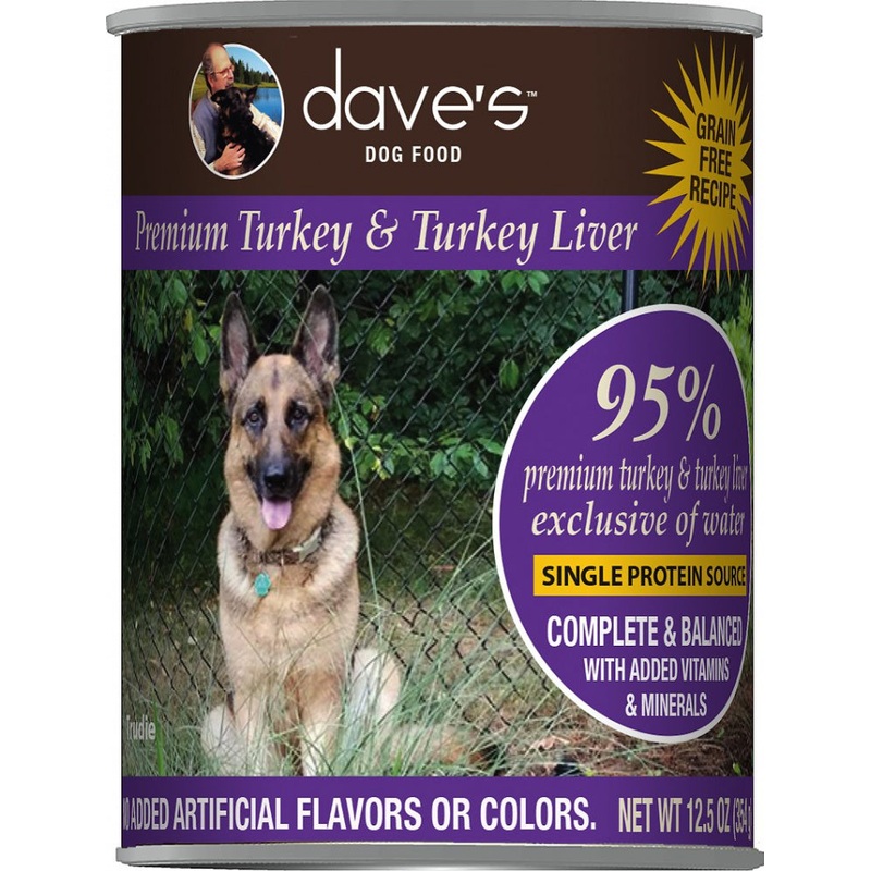 Dave’s Premium Turkey & Turkey Liver 95% Meat Canned Dog Food