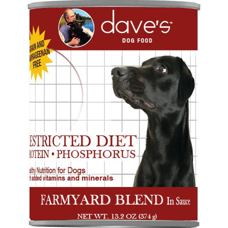 Dave’s Restricted Diet Protein Phosphorus Farmyard Blend Canned Dog Food