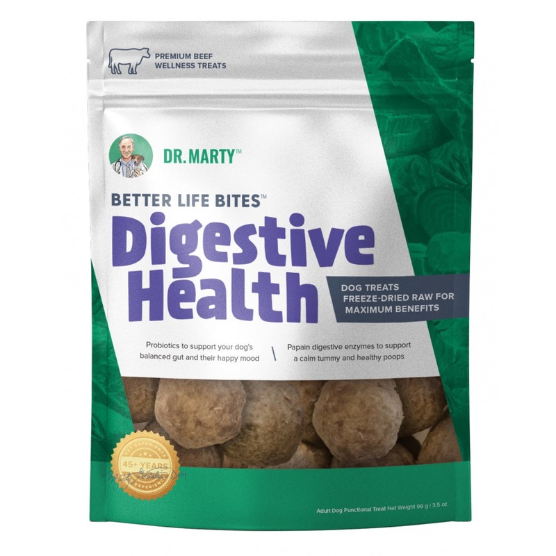 Dr. Marty Freeze Dried Raw Dog Treats Better Life Bites Digestive Health