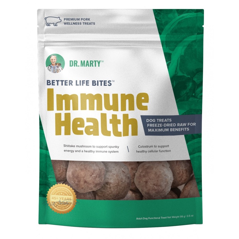 Dr. Marty Freeze Dried Raw Dog Treats Better Life Bites Immune Health