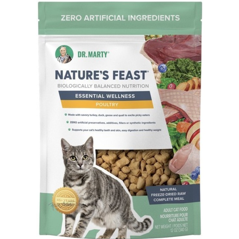 Dr. Marty Nature’s Feast Essential Wellness  Poultry Freeze Dried Raw Cat Food