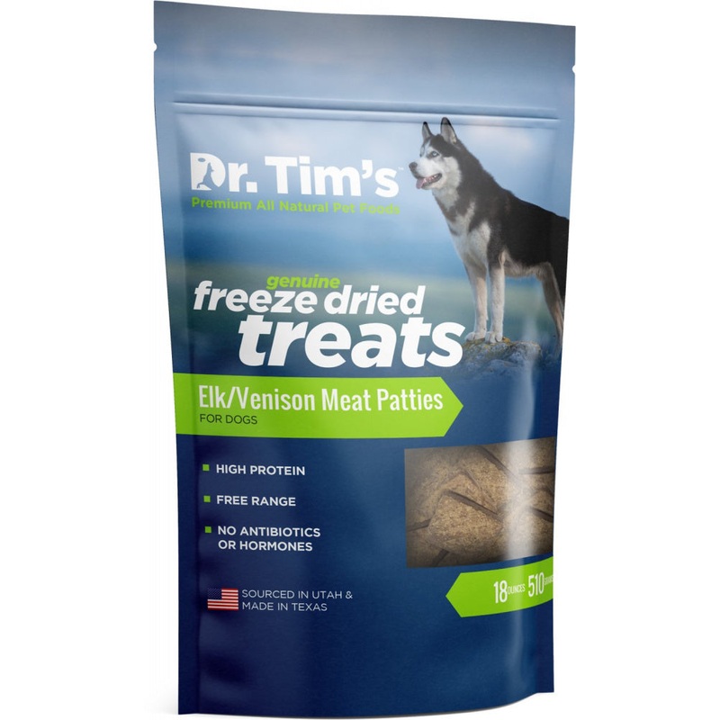 Dr. Tim’s Freeze Dried Elk & Venison Meat Patties Dog Treats