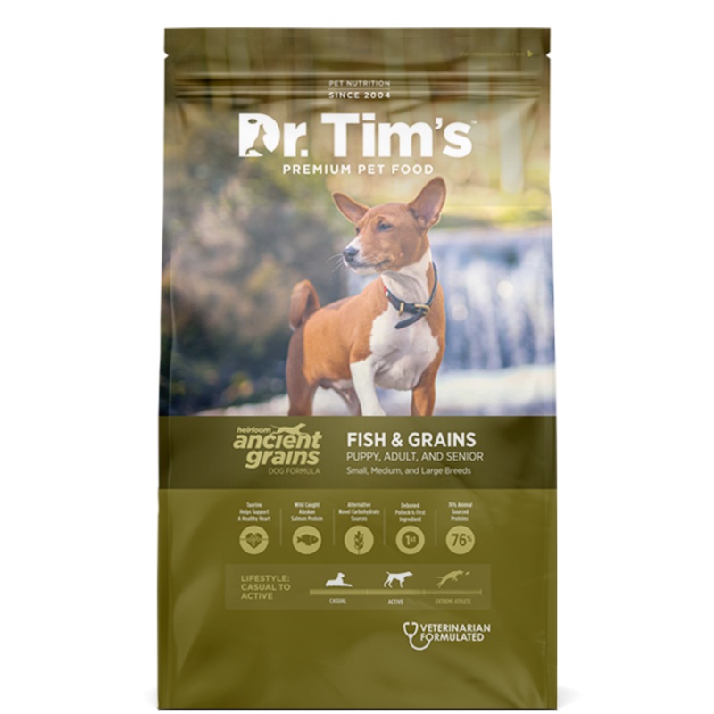 Dr. Tim’s Heirloom Ancient Grains Fish Recipe Dry Dog Food
