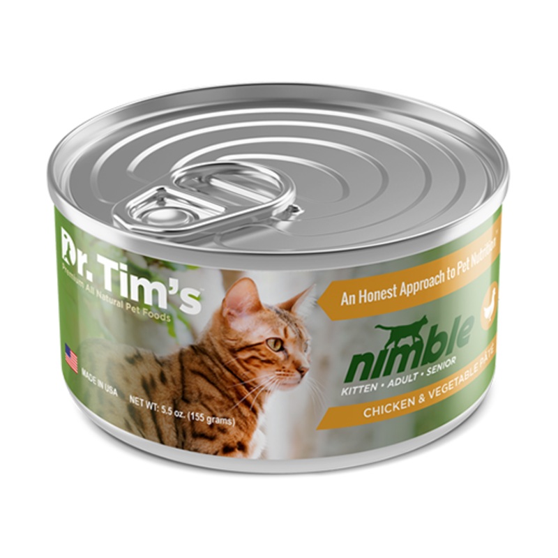 Dr. Tim’s Nimble Chicken and Vegetable Pate Canned Cat Food