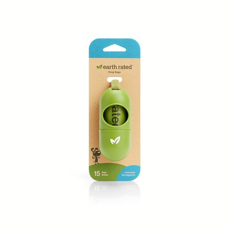 Earth Rated Leash Dispenser with Unscented Waste Bags
