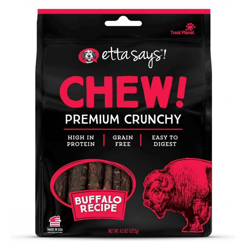 Etta Says Chew! Premium Crunchy Buffalo Chew Dog Treats